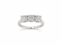 Ring Crivelli Woman TRILOGY in White Gold Diamante 000-4449-372